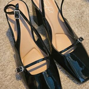 Elegant Black Patent Leather Heels